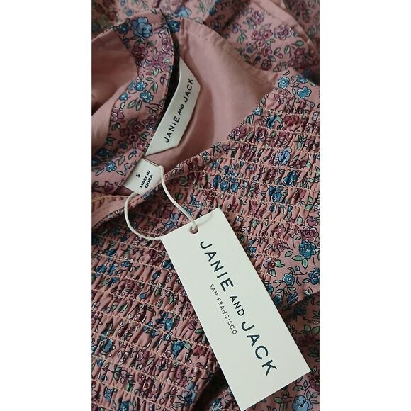 Janie and jack girls size 5ditsy floral peasant dress mauve purple floral - Picture 6 of 8